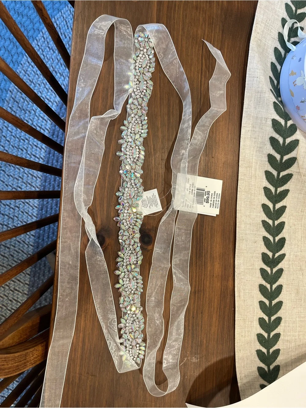 Davids Bridal iridescent crystal